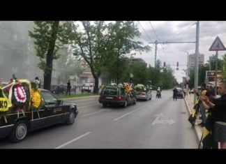 ВИДЕО: Жълто-черен шпалир за Чико пред Колежа!